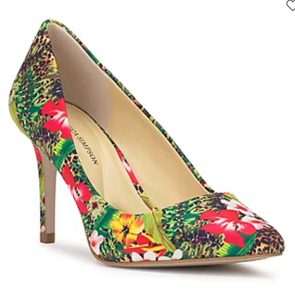 Jessica Simpson Apelhan Womens Pointed Closed Toe Stiletto Heel Pumps in Floral